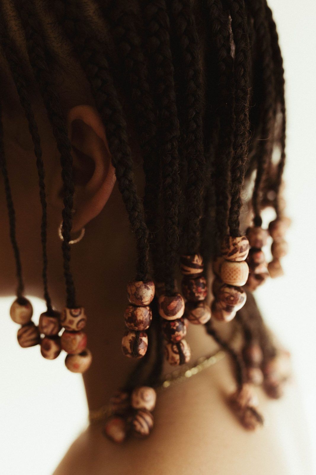 Braids with beaded detail